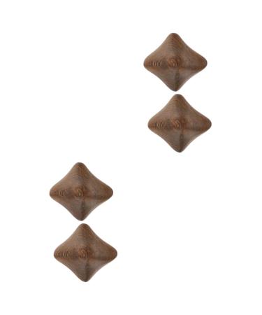 Beavorty 4 pieces Wenge Health Ball Thai massage device made of wood hand massage devices finger training fingers training toy decor hand massage ball older massage gear mahogany 7x7x7cmx2pcs Kaffeeex2Stk