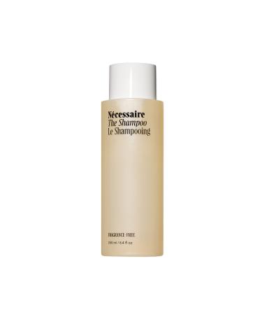 N cessaire The Shampoo. Fragrance-Free. Hydrating Cleanse For Scalp + Hair. Hyaluronic Acid. Hypoallergenic. Non-Comedogenic. Approved By National Eczema Association. No SLS/SLES. 250 ml / 8.4 fl oz