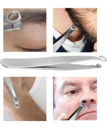 Nose Hair Tweezers Stainless Steel Round Tip Face Hair Remover Eyelash Eyebrow Tweezers Eyelash Tweezers - Buy Online on GoSupps.com