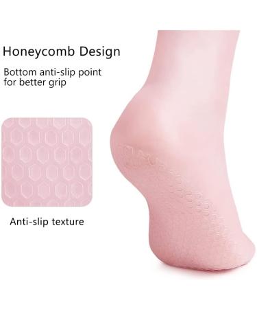 Kylewo Silicone Protective Socks - Moisturizing Anti-Crack Foot Care Gel Socks for Beauty Salon - Pink L (40-44) - International Shipping Available - Buy Online on GoSupps.com