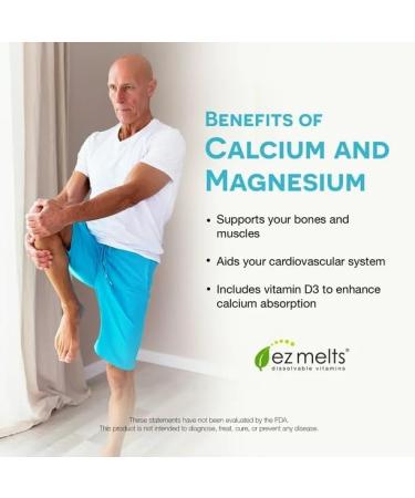 IKJ Calcium & Magnesium with Vitamin D3 500mg | Bone Support | 60 Ct Dissolvable Tablets - Buy Online on GoSupps.com