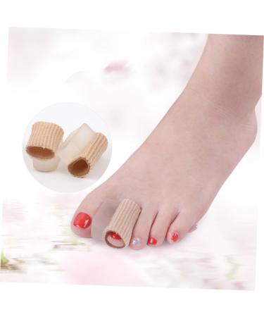 Silicone Gel Toe Tubes - Medium Khaki, Cuttable & Comfortable Toe Separator for Bunion Relief and Toe Alignment - Buy Online on GoSupps.com