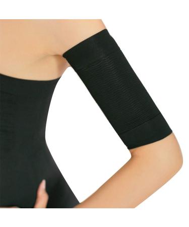 1 Pair Upper Arm Shaper Wrap Arm Slimming Shaper Wrap Strong Adhesion Pre Workout for Women (Black)