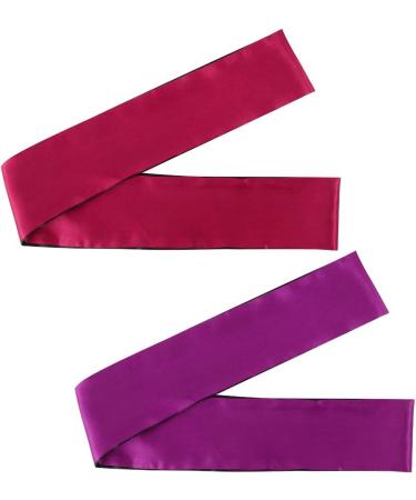 Metagio 2 Pcs Satin Eye Cover Set for Women - Soft Silk Blindfold Tie for Comfortable Sleep - Perfect Valentine's Day Gift - 2 Colors - Buy Online on GoSupps.com