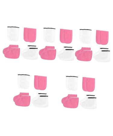 FRCOLOR Practical Wax Heat Cover 10 Sets Leather Horn Boots Mittens Polyester Lining Work Manicure Tools Moisturizing Hand Gloves