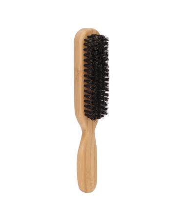 Razor brush shaving styling cleaning tools bamboo grip men's beard soft bristle comb styling cleaning tool for hairdressing salon L