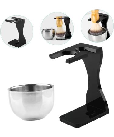 2 Sets Shaving Set - Shaving Stand Bowl Brush Rack & Acrylic Razor Holder for Ultimate Grooming - Buy Online on GoSupps.com