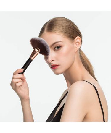 Docolor Fan Brush Face Makeup Brush Professional Highlighting Make Up Brushes Blush Bronzer Cheekbones Brush Soft Cosmetic Tool - Buy Online on GoSupps.com