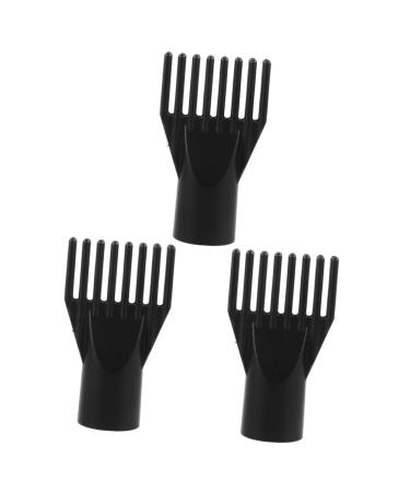 Hemoton 3pcs Pet Water Blower Hair Dryer Hair Styling Nozzle Blower Comb Dryer Comb Modeling 12.00X7.00X4.00CMx3pcs Blackx3pcs