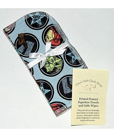 Set of 5 All Things Boy 1 Ply Printed Flannel 8x8 Inch Little Wipes - Buy Online on GoSupps.com