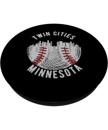 Cool Twin Cities Minnesota MN Baseball Skyline St. Paul-MPLS PopSockets Swappable PopGrip Black - Buy Online on GoSupps.com