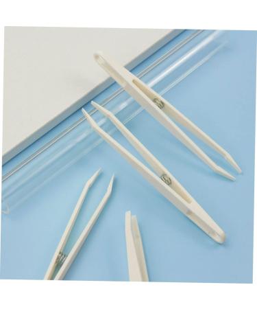 Stobok 12-Piece Flat Head Tweezers Set - Perfect for First Aid Trimming Nasal Hair and Eyelash Extensions - Pink Plastic Tweezers for Precision Use - Buy Online on GoSupps.com