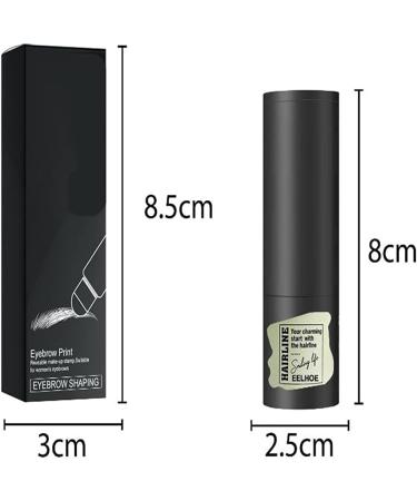  Hikaka Eyebrow Stamp Shaping Kit Adjustable Eyebrow Powder Waterproof Eyebrow Stamp Shaping Kit Eyebrow Stamp Kit Durable Makeup Buildable (Dark Brown) - Buy Online on GoSupps.com