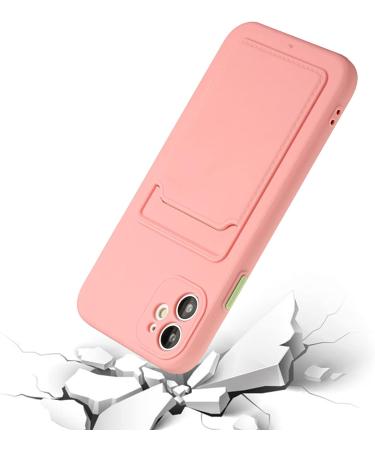 Tivenfezk Nadoli Silicone Case for Xiaomi Redmi A1 | Ultra Thin Shockproof & Scratch-Resistant Wallet TPU Cover with Credit Card Holder - Pink - Buy Online on GoSupps.com