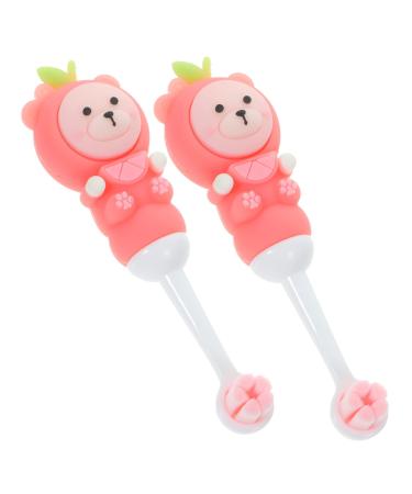 Minkissy 2st children's toothbrush with soft bristle toothbrush sleeves for toddlers light to be grasped toothbrush children toothbrush travel toothbrush toothbrush for children 1 piece (1 Pack) pink