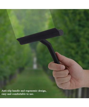Black Stainless Steel Squeegee for Bathroom Kitchen Car Glass or Mirrors with Hooks Holder - Buy Online on GoSupps.com