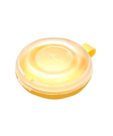 Press case prosthesis box portable transparent lid ABS plastic airtight round storage container for trips special birthday present yellow