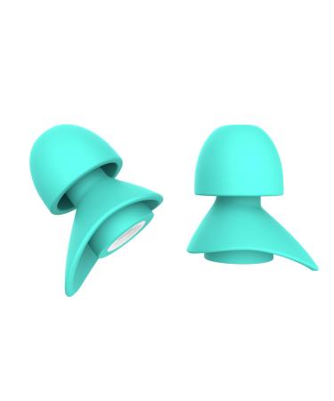 Afflatus Ear Plugs for Kids (Age 10-17) and Adults with Small Ear Canals Small Earplugs Kids Children Ear Plugs for Sleeping Noise Reduction Concert Airplane Pressure (Size S+M Pairs*2) Light Blue