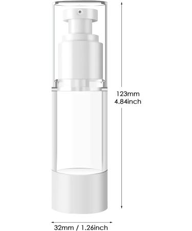 TIANZD 3Pcs Empty 30ml Transparent Airless Pump Bottles Refillable Clear Travel Vacuum Lotion Pump Containers for Cosmetic Foundation Lotion Gel - No Straw Required - Buy Online on GoSupps.com
