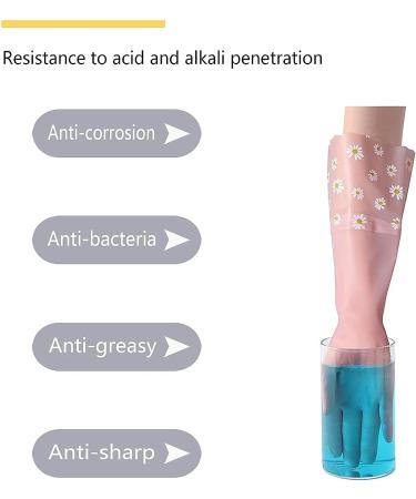 KAQ Dishwashing Cleaning Gloves 3 Pairs - Reusable Non-Slip Rubber Gloves for Kitchen, Laundry, Gardening - Large Size - Buy Online on GoSupps.com