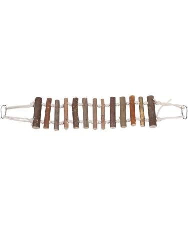 Parrot Nature Rope Wooden Ladder Swing - Bird Conductor Rope Toy & Creep Bridge Accessories for Parrots | Shop Internationally - Buy Online on GoSupps.com