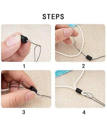 100 PCS Black White Silicone Cord Locks Toggles Lanyard for Drawstrings - Adjustable Buckle Elastic Cord Adjuster for Masks - Non Slip Stopper for Adults & Children - Buy Online on GoSupps.com