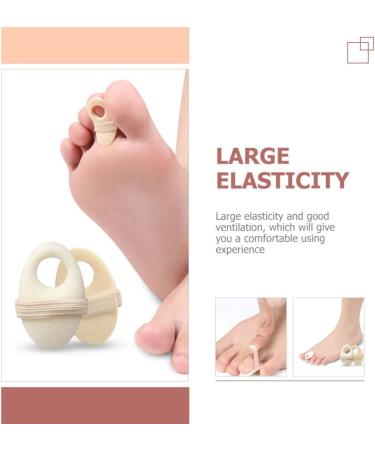 Beavorty Foam Corn Cushions - 2pcs Toe Pads with Elastic Strap for Callus, Bunion, and Toe Protection - White - Buy Online on GoSupps.com