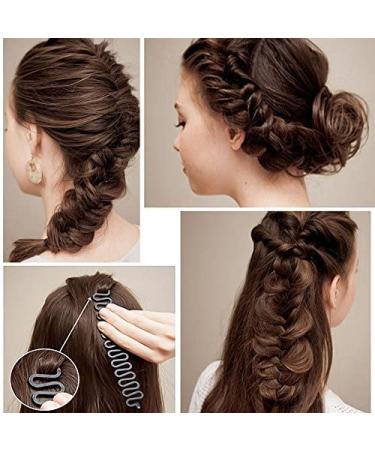 3 Pcs Hair Braiding Tool Roller Set - Black DIY Hair Styling Bun Maker - Buy Online on GoSupps.com