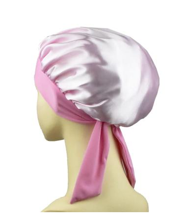 Girls' Satin Sleep Bonnet with Tie Band - Curly Hair Night Cap for Kids - Buy Online on GoSupps.com