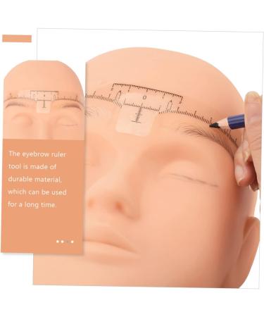SEWOART 50pcs Shaper Miss Shaping Measuring for up Eyebrow Rulers Permanent 18x5cm Yellow 3 - Buy Online on GoSupps.com
