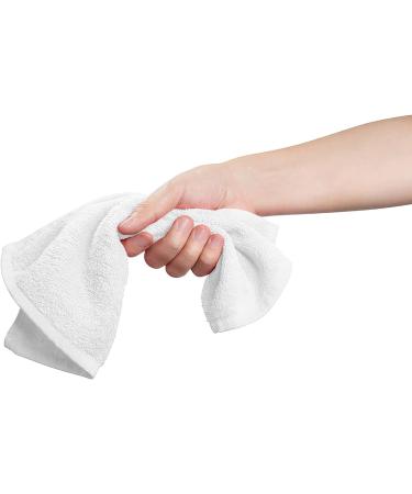 Textila Terry Washcloth Pack of 8 - White 13x13 Inches - Soft & Luxurious - Absorbent Cloths for Bath, Face, Hand, Kitchen, Spa - Hotel & Home Use - Buy Online on GoSupps.com