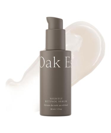 Oak Essentials Nightly Retinol Serum | Anti-Aging Face Serum with Gentle Retinol Squalane & Avocado Extract 1 Oz