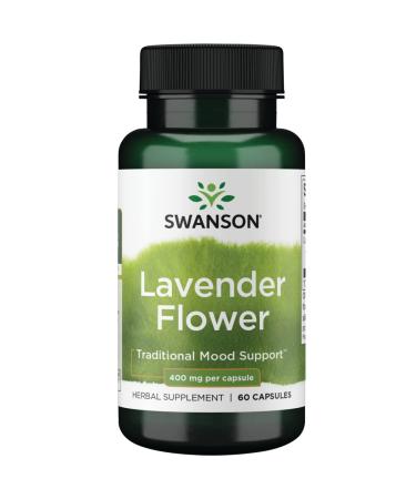 Swanson Full Spectrum Lavender Flower 400 Milligrams 60 Capsules 1