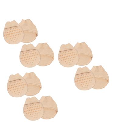 6 Pairs Forefoot Pad Half Socks Half Liner Socks Toe Topper Seamless Invisible Socks Invisible Forefoot Cushion