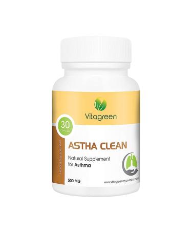 Sheltr Astha Clean Capsules for for Respiratory Wellness| 500 mg 100% Ayurveda Health Supplement - Pack of 1