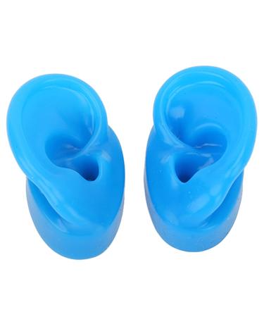 Kadimendium Silicone Ear Model Waterproof Reusable Clear Structure Courses Teaching Props Practice Piercing Tool Human Ear Model for Hearing Aids Jewelry Display(S)