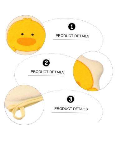 Healeved 4pcs Cartoon Bath Wipes Set - Soft Reusable Bathing Gloves Cleaning Mittens & Loofah for Kids | Body Puppet Back Washer - 15x13cm - Buy Online on GoSupps.com