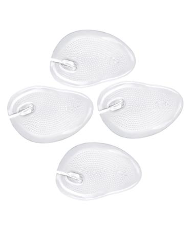 NOLITOY 4pcs Palm Rest Clear Gel Forefoot Cushions Tong Sandal Gel Inserts Flip-Flops Forefoot Pad Foot Support Insoles Sandals Toe Protectors Toe Cap Shockproof