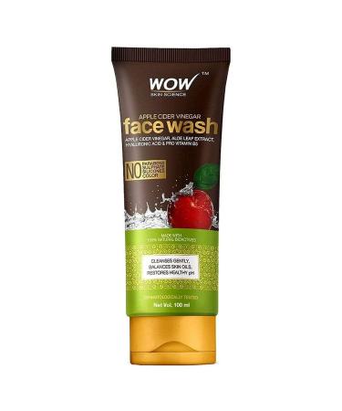 WOW Skin Science Apple Cider Vinegar Face Wash Gel - Deep Pore Cleansing For Smooth Skin Helps Remove Blackheads & Reduce Acne Breakout - Daily Cleaner & Moisturizer For Men Women & Teens - 100ml