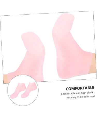 GALPADA 1 Pair Sock Moisturizing Oil Essential Skin Protect Soles Reusable Hard Silicone Gel Exfoliating Tableware Sucker Women s Foot Proof Moisture Spa Pink High Heel Sebs Women's Pink 35X7X1cm - Buy Online on GoSupps.com