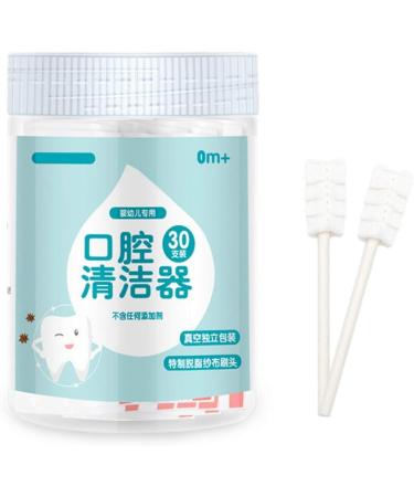 Baby Tongue Cleaner & Brush - 30 Pack Easy-Grip Handle Upgraded Gum Shrinkers with One-Way Swabs for Oral Care - Buy Online on GoSupps.com