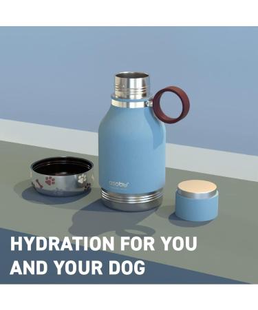 Asobu Pet Dog Bowl & Insulated Stainless Steel Water Bottle for Travel - 1L Blue | Perfect Pet Travel Gear - Buy Online on GoSupps.com
