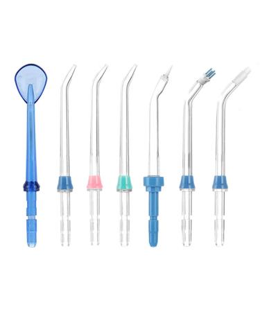 Water Flosser Replacement Tips TUREWELL 6PCS Replacement Heads Standard and Functional Jet Tips and 1 Tongue Cleaner for Family Oral Irrigator FC165 FC168 FC169 FC166 FC163 FC162 FC188 FC288