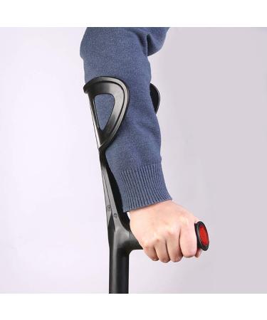 VISIONU Lightweight Foldable Forearm Crutch | Aluminum Walking Stick | Height Adjustable Ergonomic Handle | Comfortable Grip | Red - Buy Online on GoSupps.com