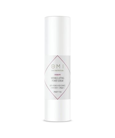 OMI Wellbeauty Renew Wrinkle Lifting Power Serum Facial Skin Care w/ Hydrolyzed Collagen & Resveratrol for Elasticity Tightness Firmness Soothe and Hydrate 1 Month Supply