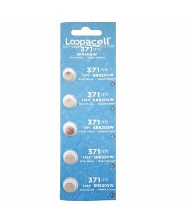 371/370 Silver Oxide Watch Battery (5 per Pack) 5 Count (Pack of 1)