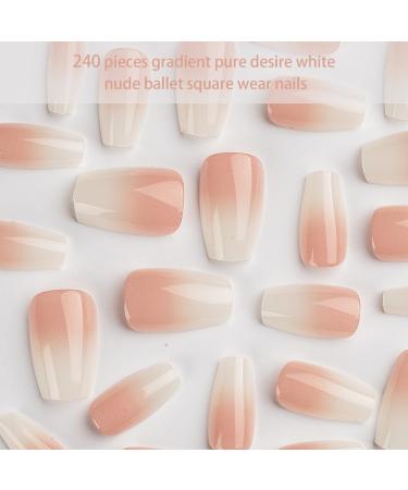 AJTUTUS 240tips/box Stick On s Long Press on s for Women and White False s Art Decoration - Buy Online on GoSupps.com