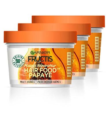 Garnier Fructis Hair Food Nourishing Mask Papaya 390 ml - Pack of 3