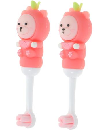 Ipetboom 6 STK Children's Toothbrush Set - Soft Bristle Travel Toothbrushes with Cute Bear Design - Perfect for Kids - Sch ttgut Reisen Kieselgel Rosa - Buy Online on GoSupps.com