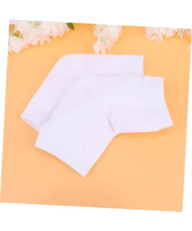 minkissy Socks Pairs Heel Socks Heel Sleeves Protectors Gel Heel Sleeves feet Repair Socks Heel Protector Socks feet Cracked Socks Gel Foot Socks Ankle Socks White Anti-Crack and wo Men - Buy Online on GoSupps.com